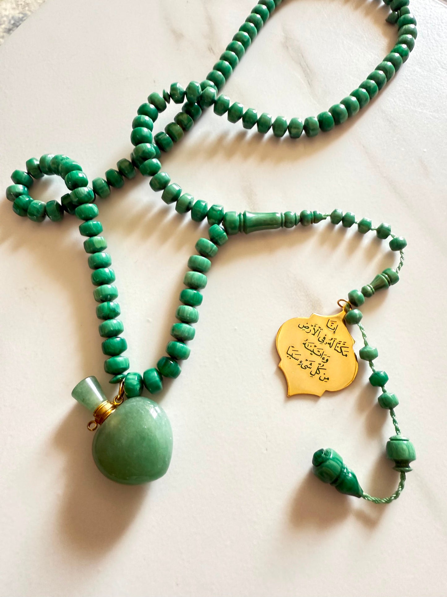 Green Fattooran Misbaha with Pendant