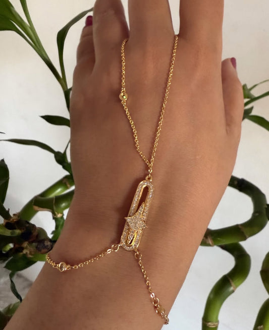 Gold plated hand chain