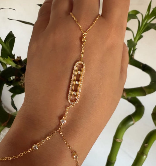Gold plated hand chain