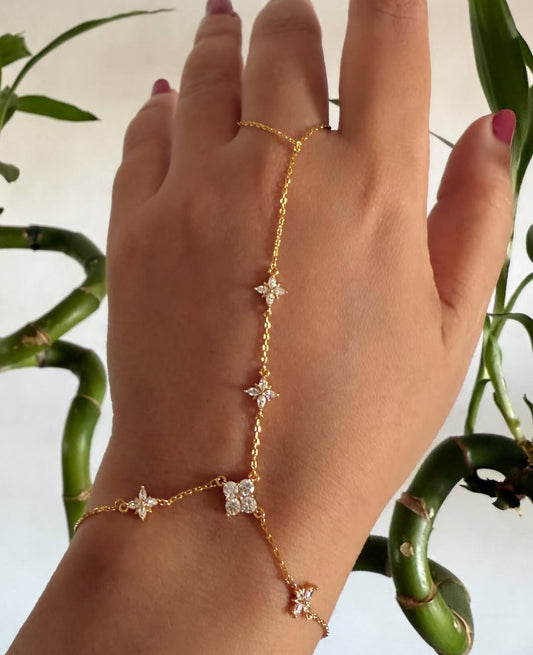 Gold plated hand chain