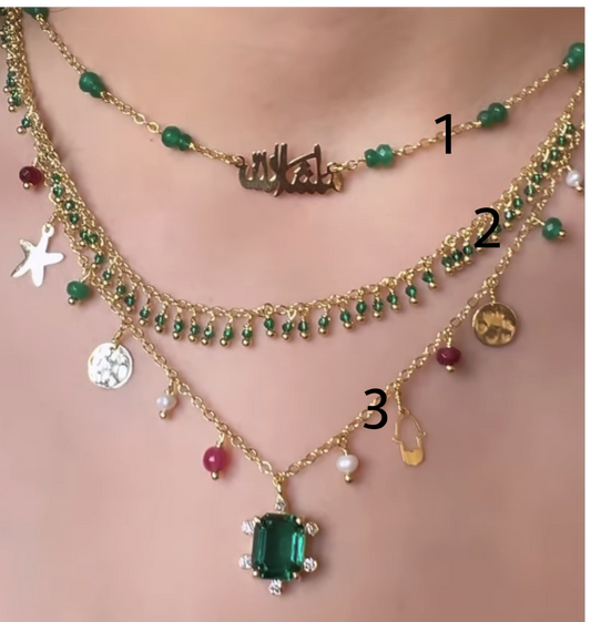 Gold plated silver necklace