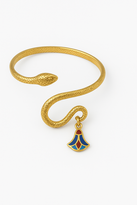 Snake shape choker gold plated