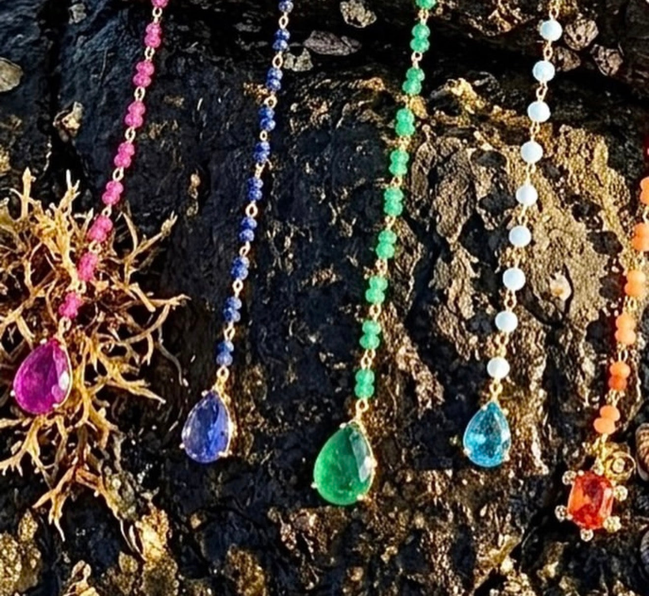Cherry Quartz Silver Necklaces