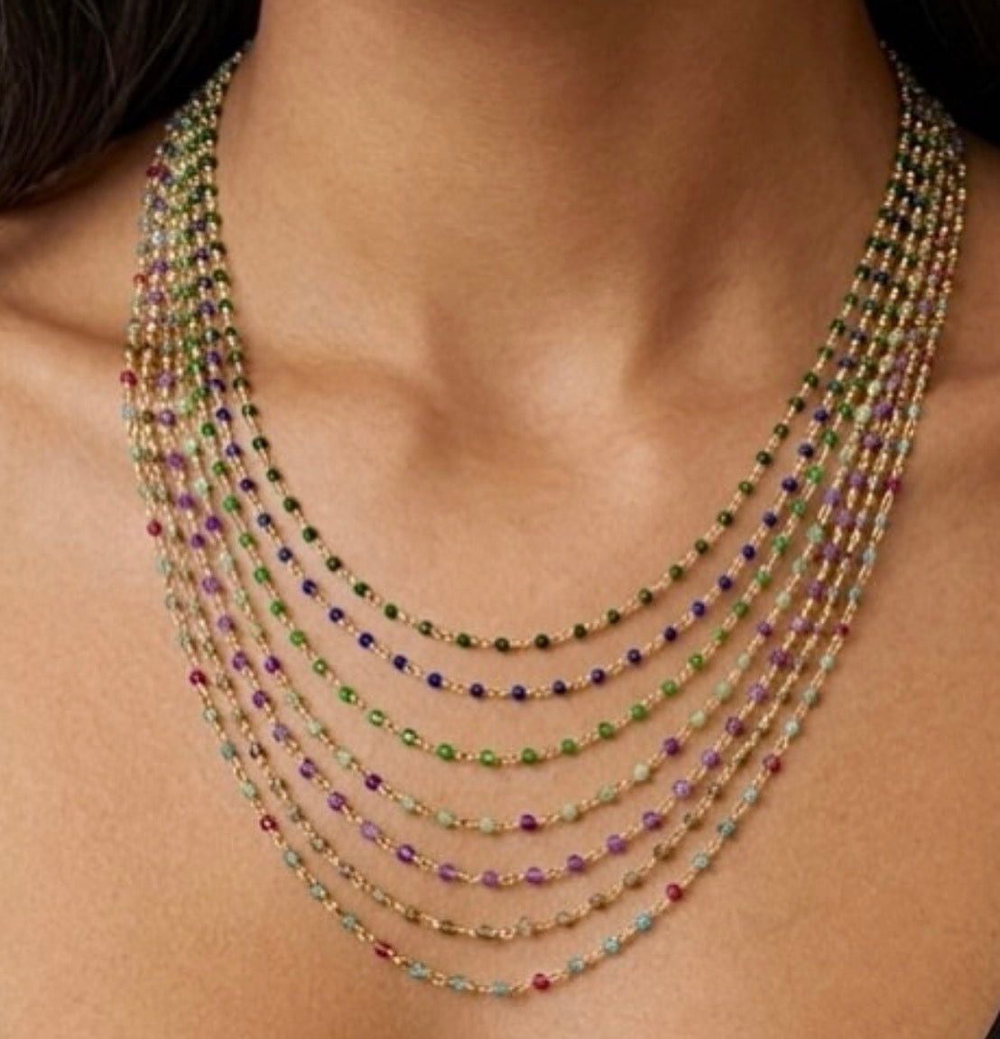 Silver Gold Plated Necklaces with stones