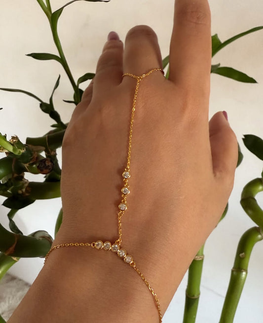 Gold plated hand chain