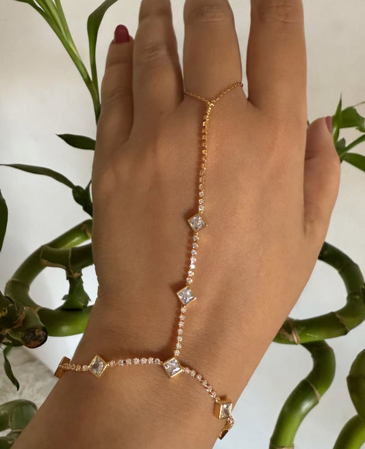 Gold plated hand chain