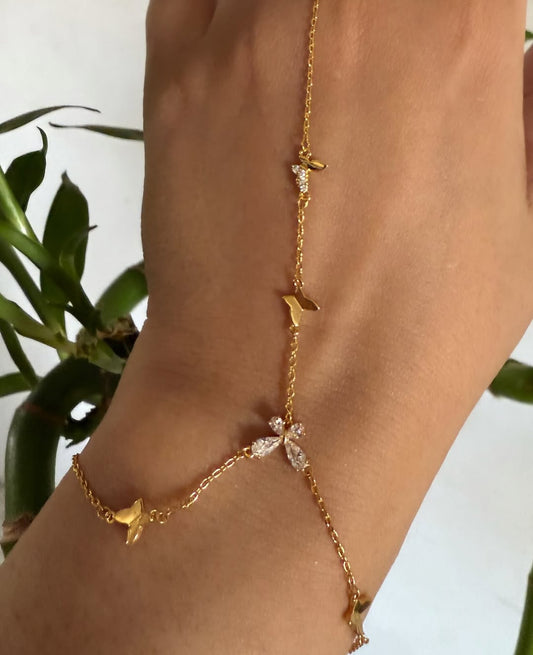 Gold plated hand chain