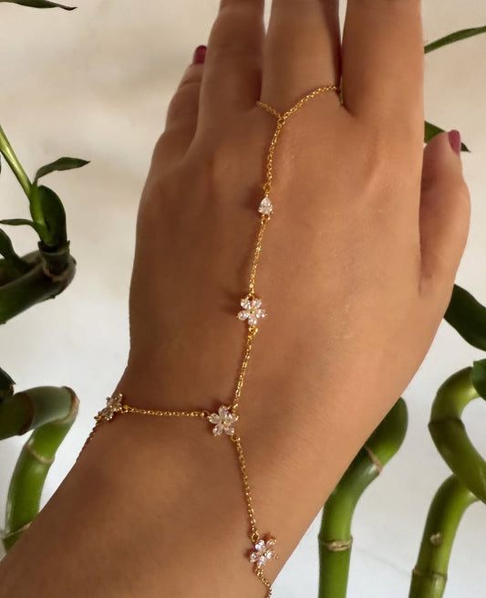 Gold plated hand chain