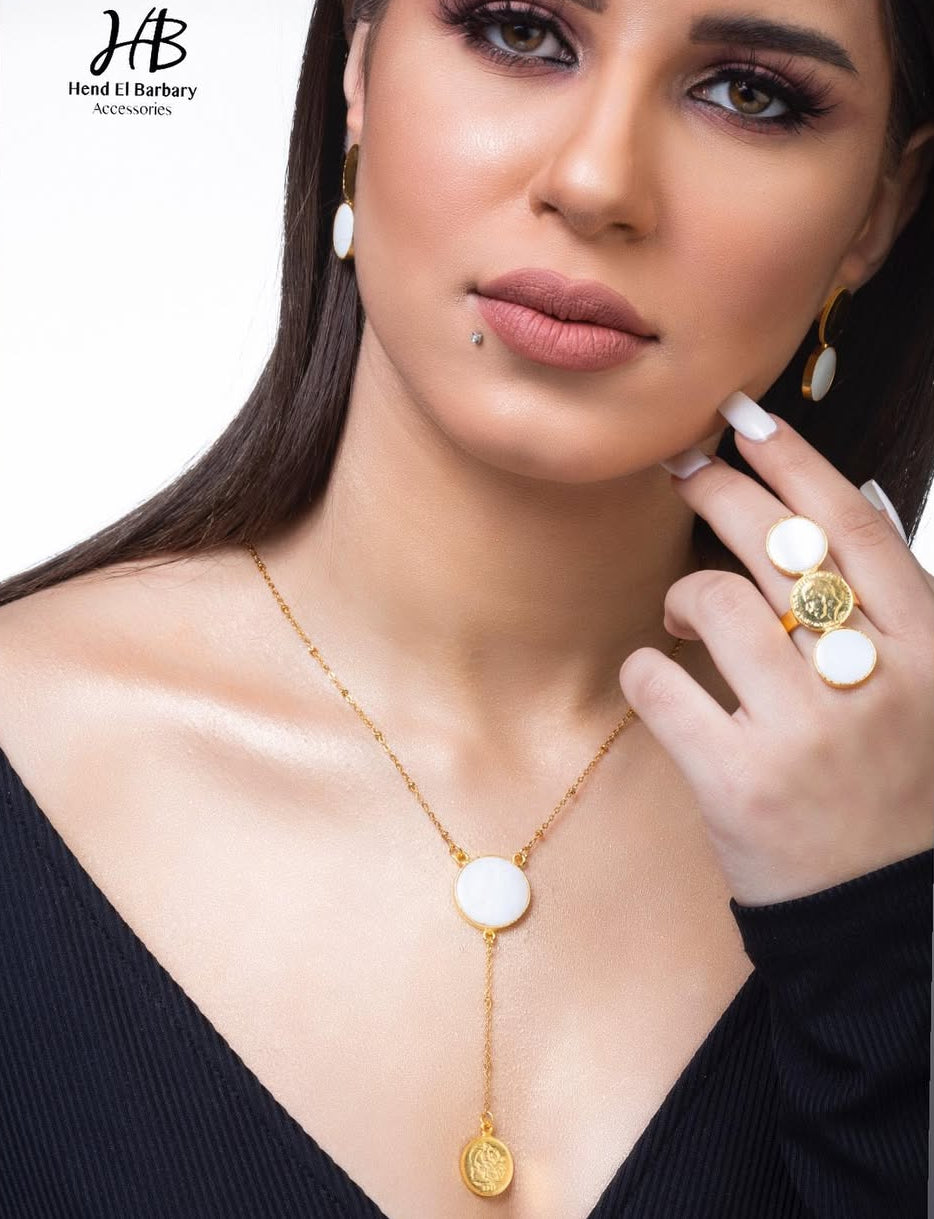 Gold-Plated Brass Shell Necklace