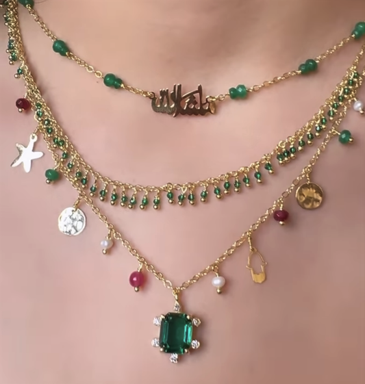 Gold plated silver necklace