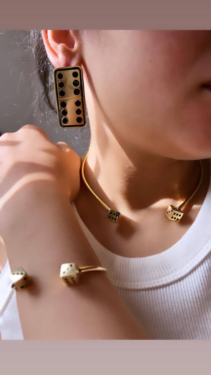 Dice shape bracelet