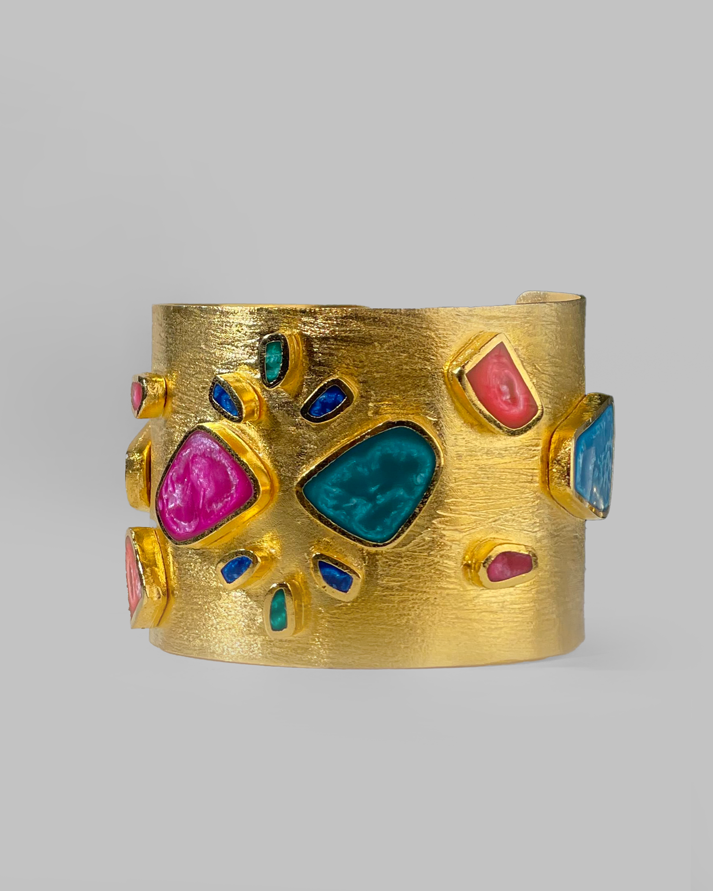 colorful gold plated bangle