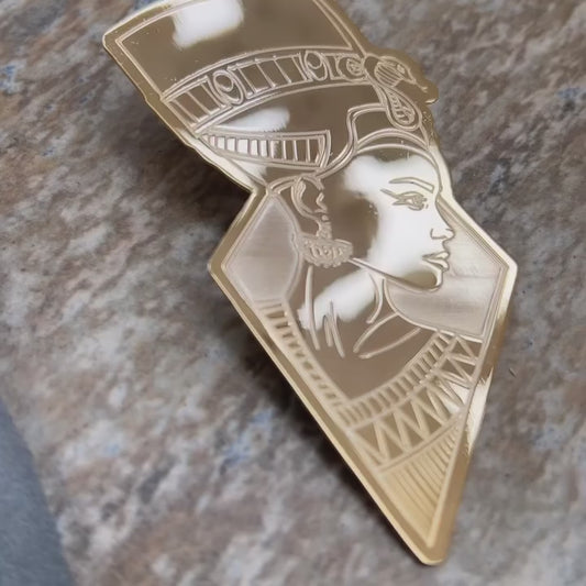 Gold-Plated Brass Brooch – Exclusive Design for Queen Nefertiti