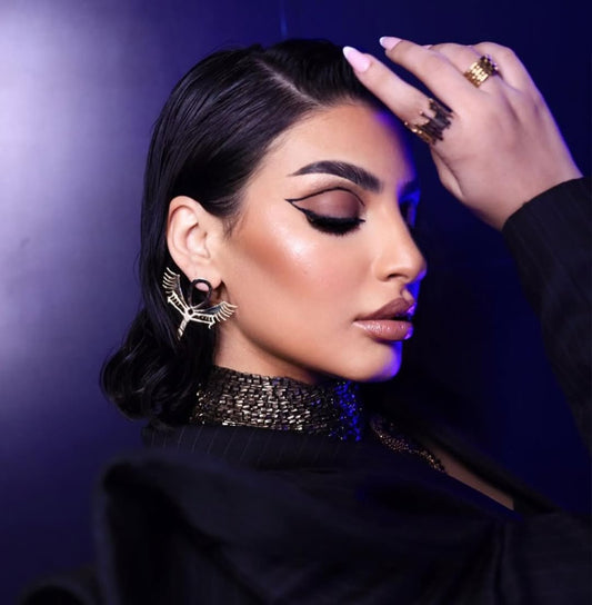 Key of Life  Gold-Plated Brass  Earrings