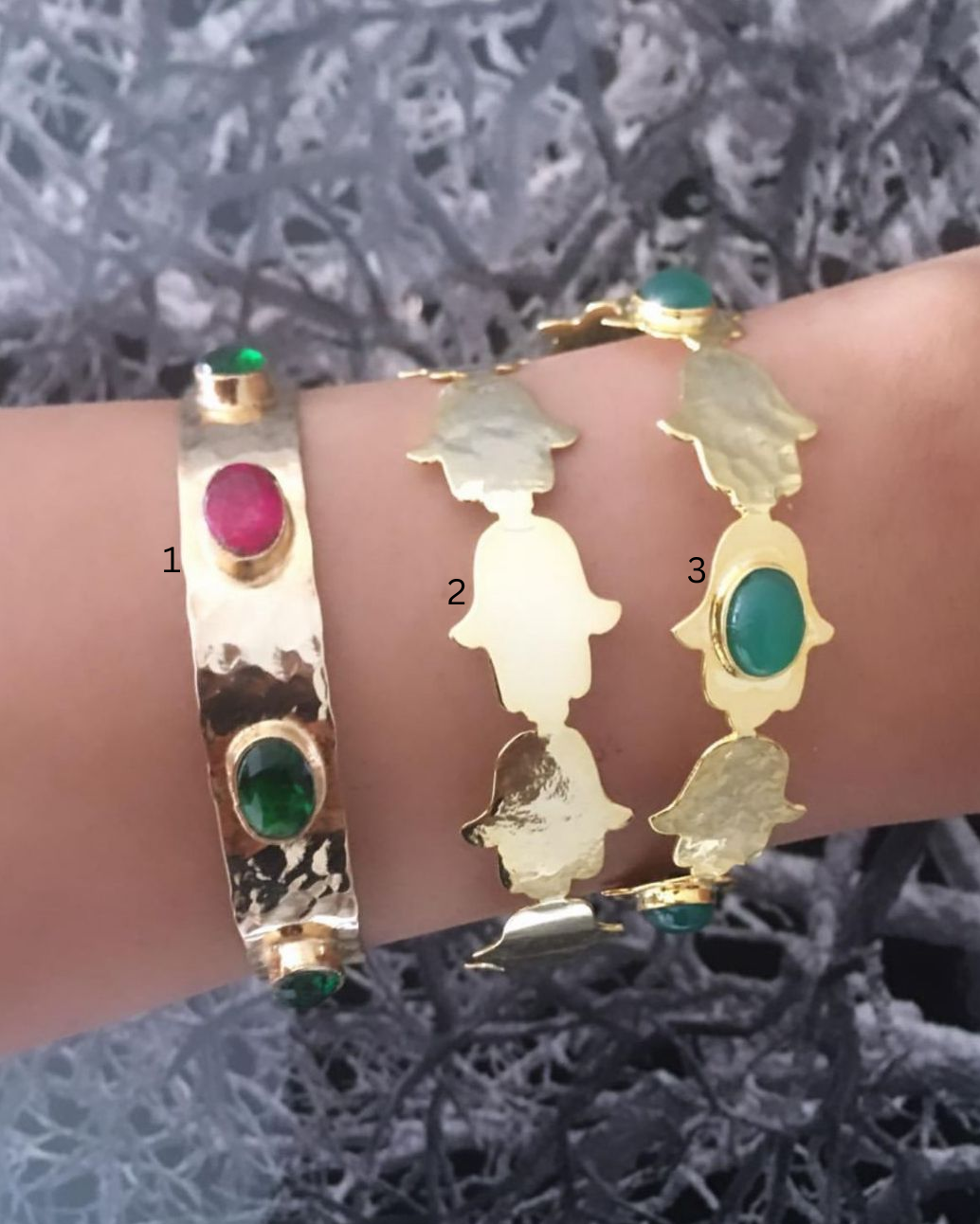 Hamsa Gold plated Bangles