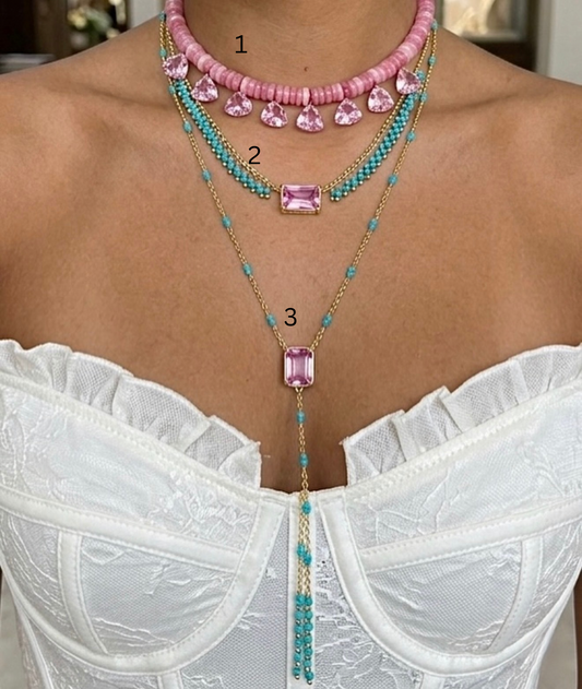 Pink Bloom Layered Necklace