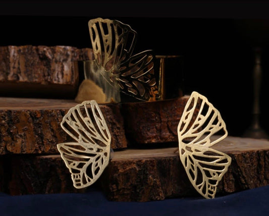 Handcrafted butterfly-shaped earrings