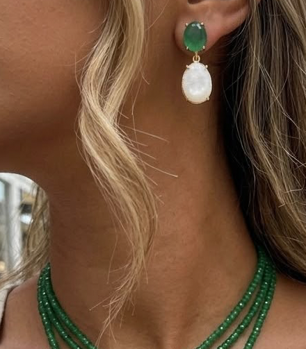 Whispers of Jade & Pearl Earrings