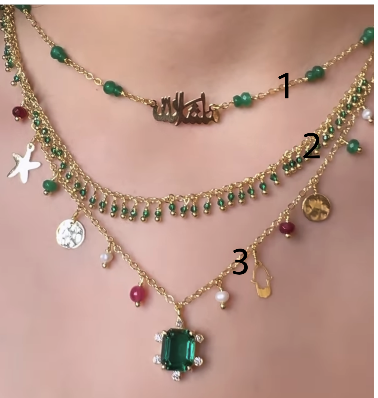Gold plated silver necklace