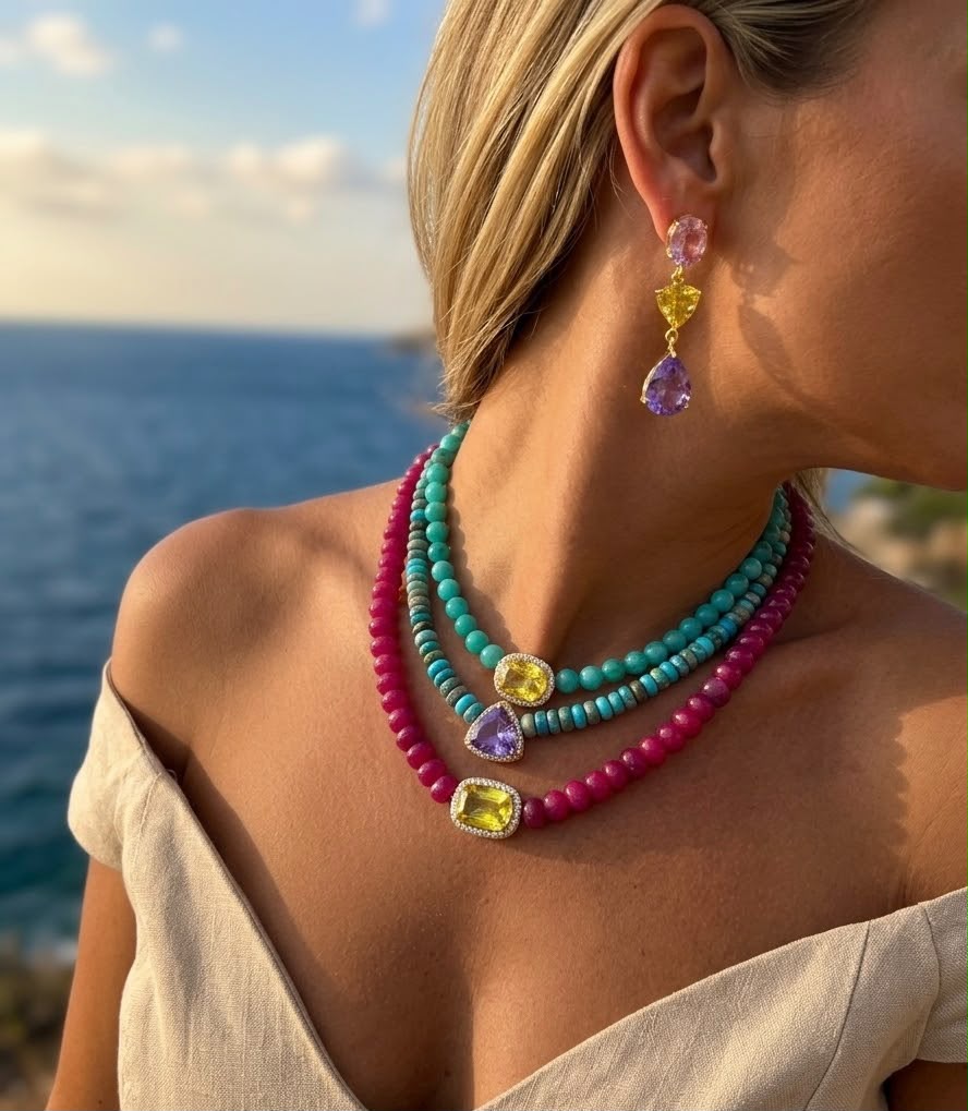 Riviera Harmony Layered Necklace & Drops