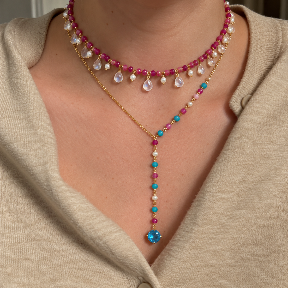 Color Necklaces Triquoze & Jad