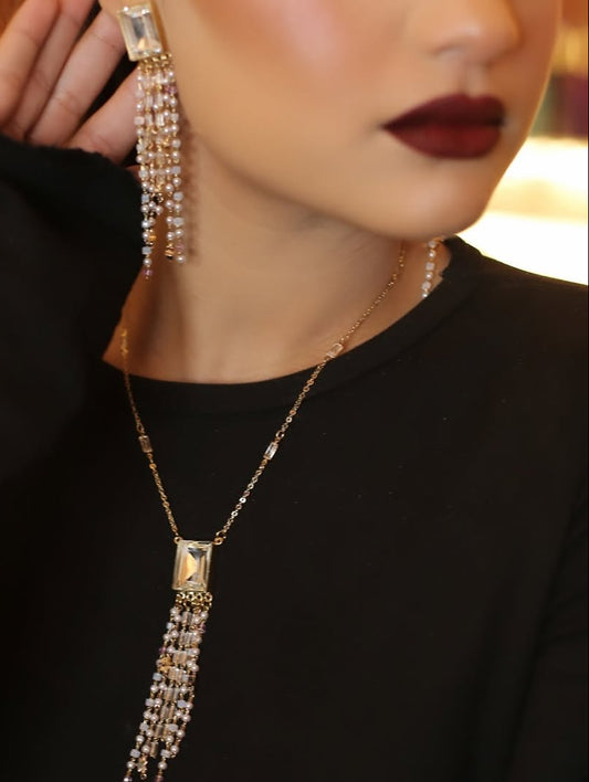 Timeless Shine – Gold-Plated Brass Earrings with Gem Details