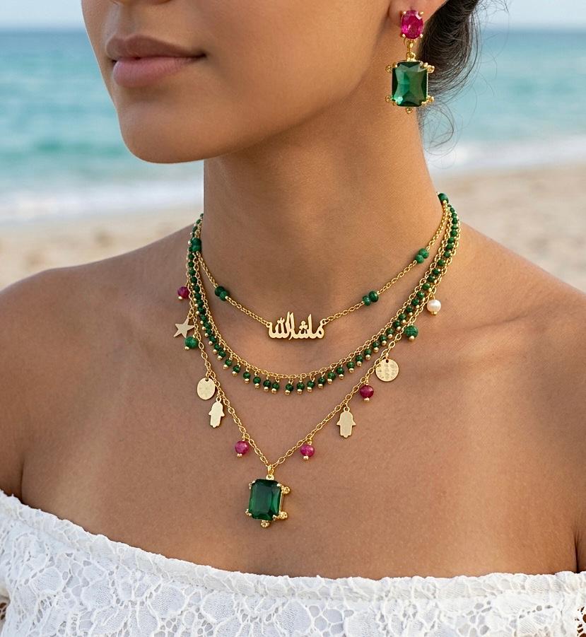 Gold plated silver necklace