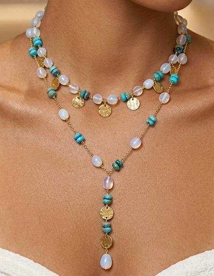 Azure Glow Layered Necklace