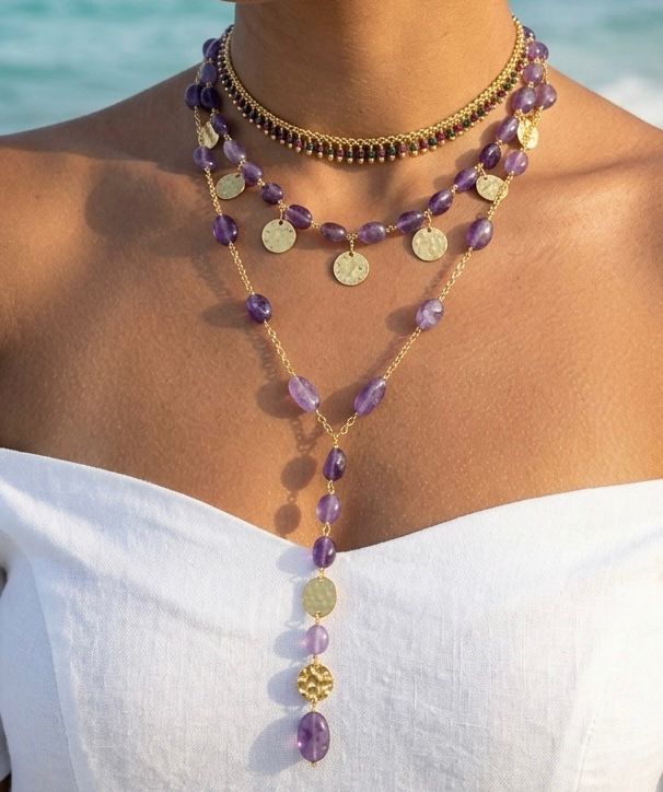 Violet Cascade Necklace