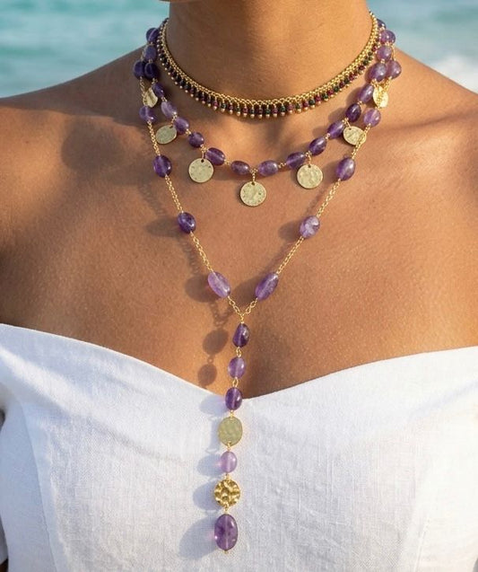 Violet Cascade Necklace