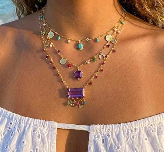Gold-Plated Sterling Silver Chain Set