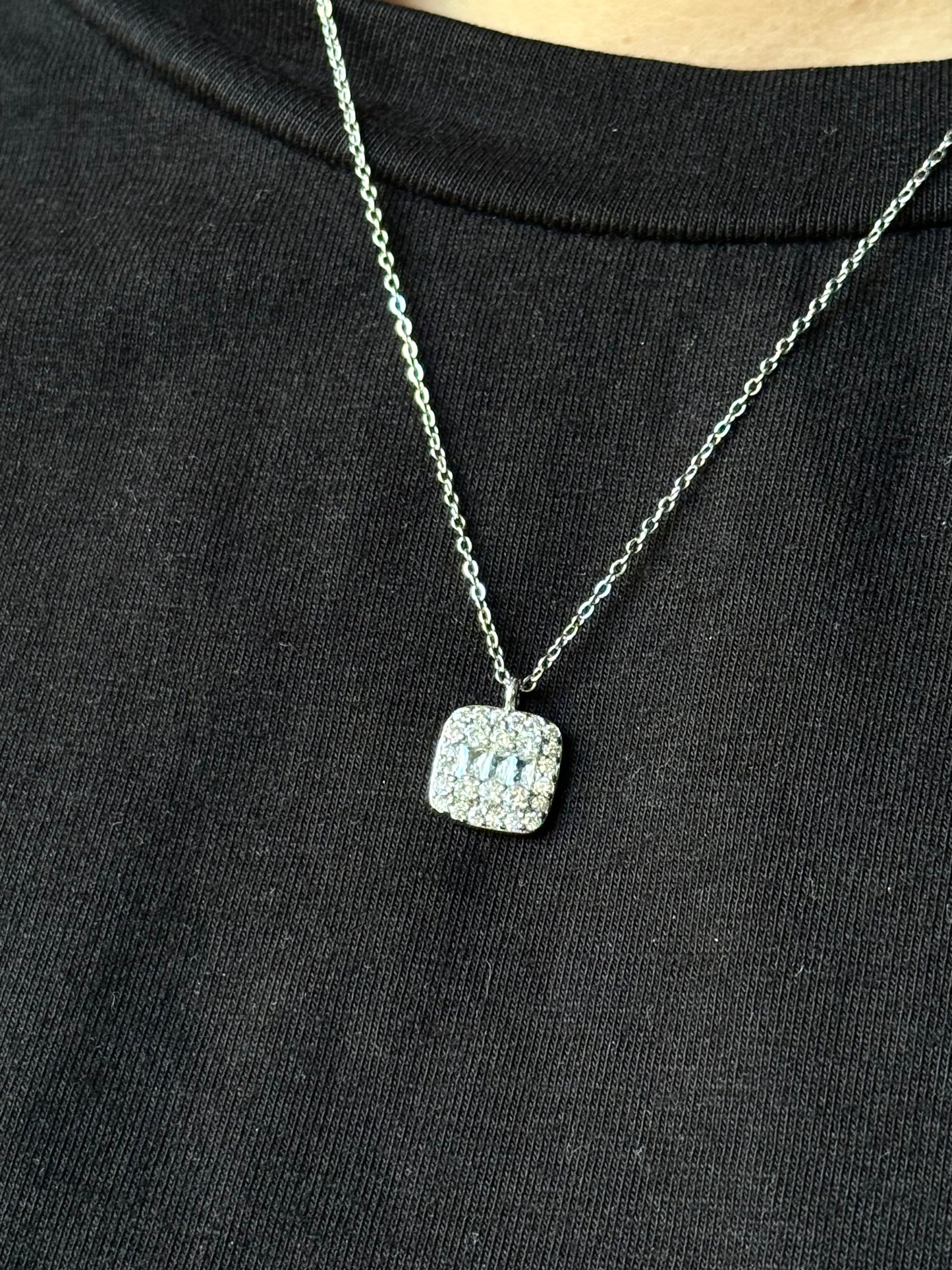 square shape necklace