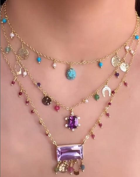 مجموعة سلسلة من الفضة الإسترلينية المطلية بالذهب