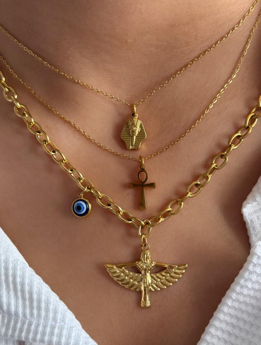 مجموعة قلادات من الفولاذ المقاوم للصدأ