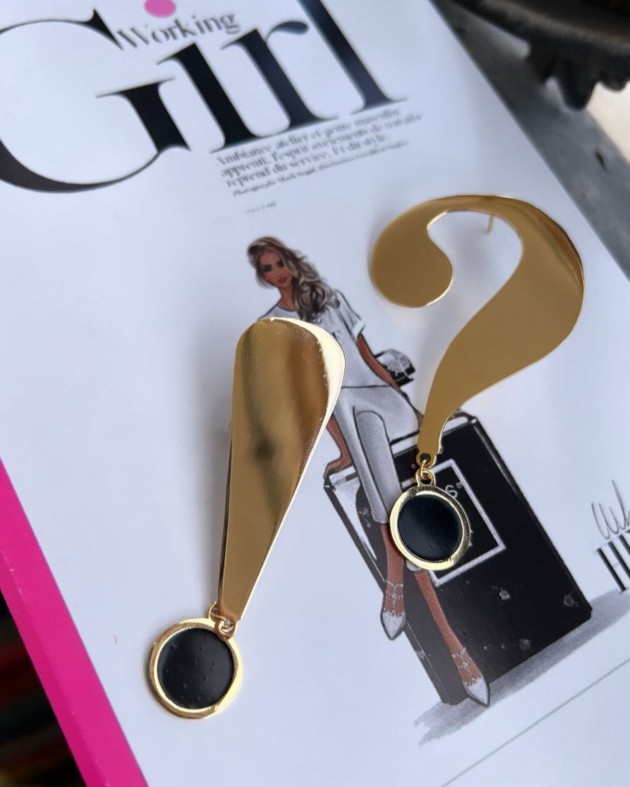 Enamel Elegance – Handcrafted Gold-Plated Earrings